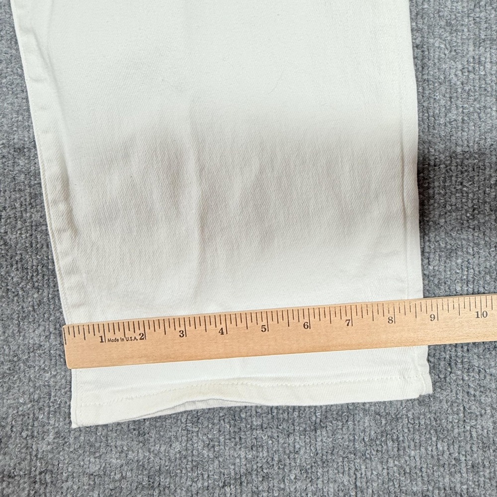 Levis Boyfriend Jeans Womens 24W White Stretch Tapered Leg Mid Rise Relaxed Fit - Picture 4 of 16